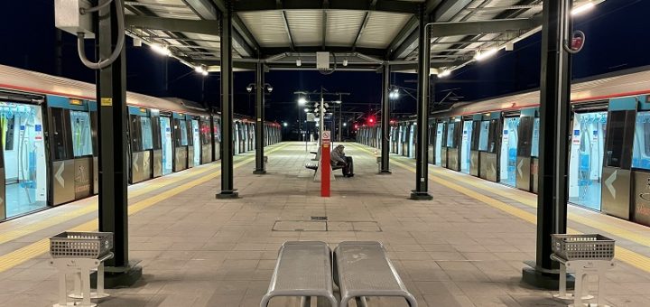 marmaray trains halkali station istanbul