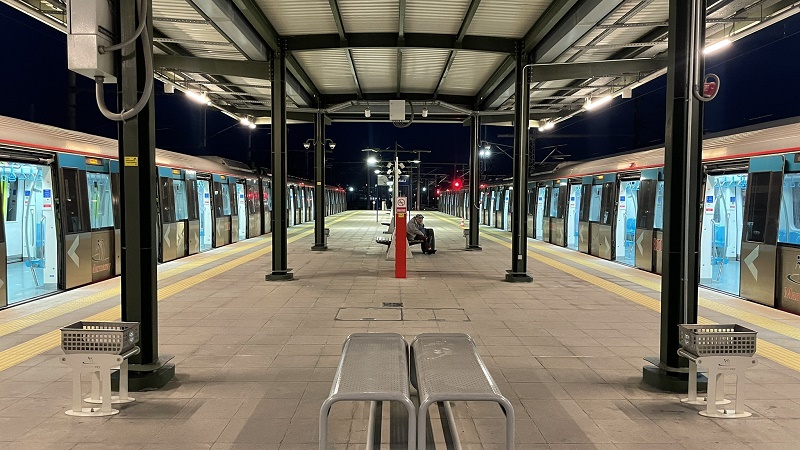marmaray trains halkali station istanbul