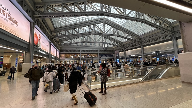 Moynihan Train Hall New York Amtrak red cap service