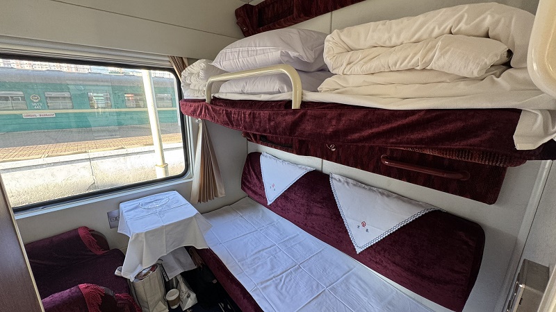 ulaanbaatar beijing train soft sleeper luxury compartment