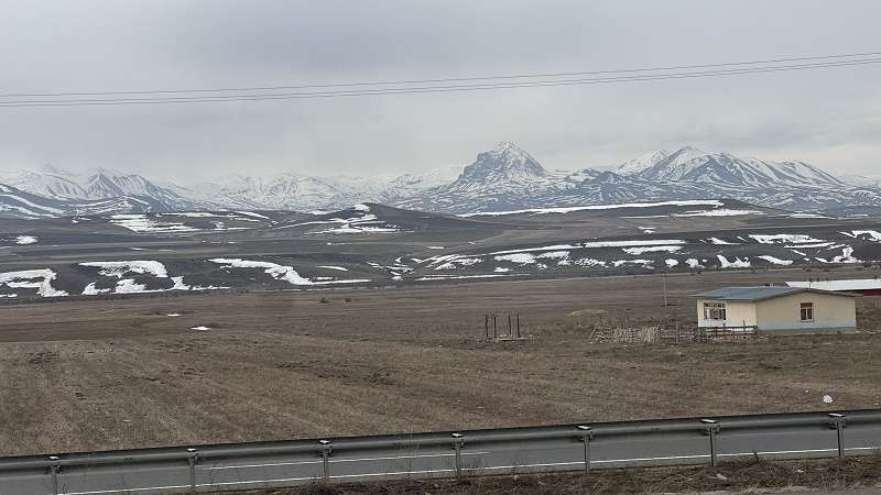 snowcapped mountains