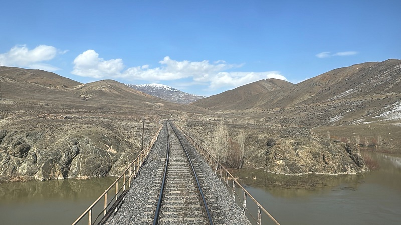 rear train railway view