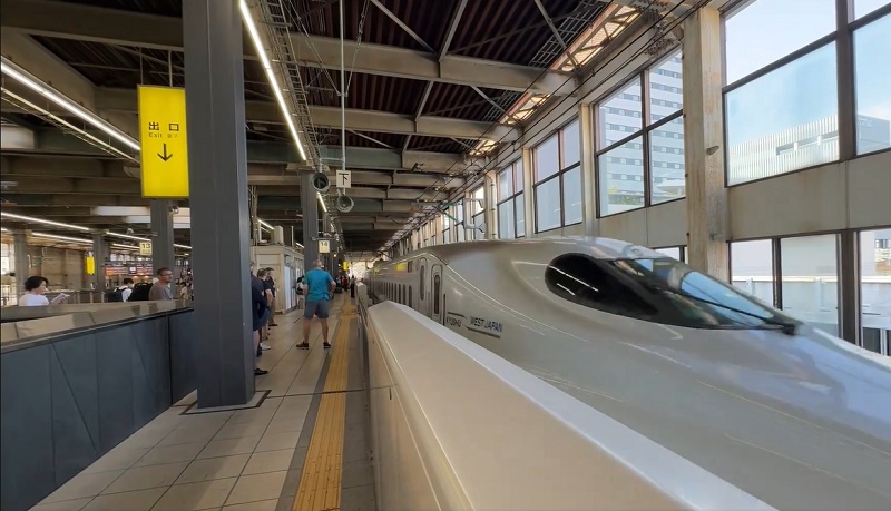 shinkansen high-speed train hiroshima japan