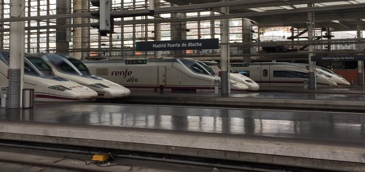 madrid atocha station high-speed trains spain supended evening