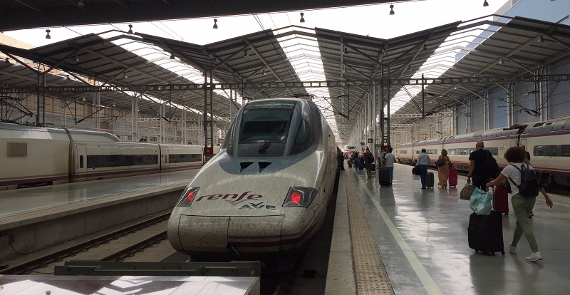 malaga railway station renfe high-speed trains andalusia