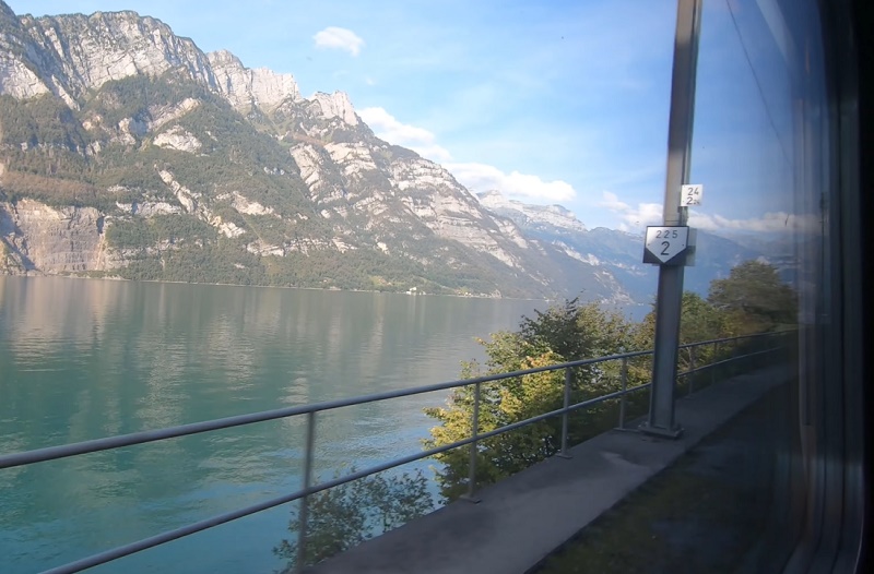 lake walen train view zurich chur