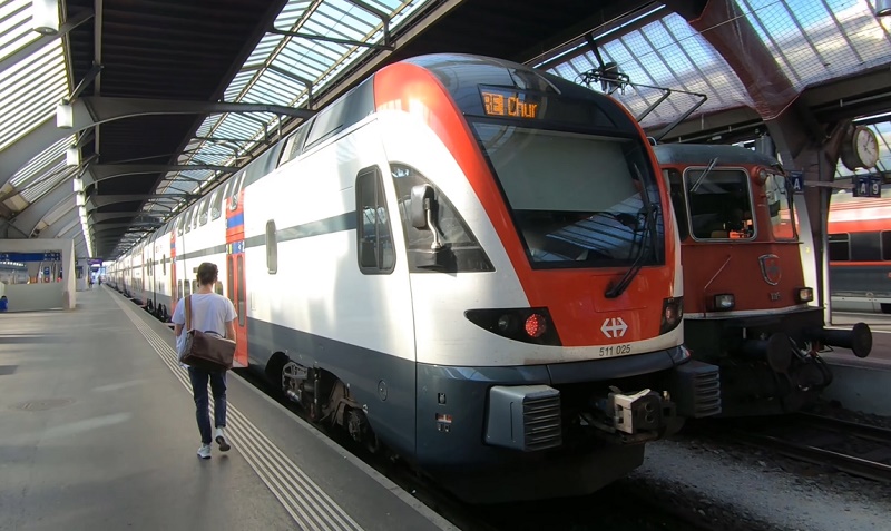 sbb interregio train zurich to chur