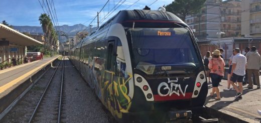 Circumvesuviana train Sorrento station Amalfi Coast