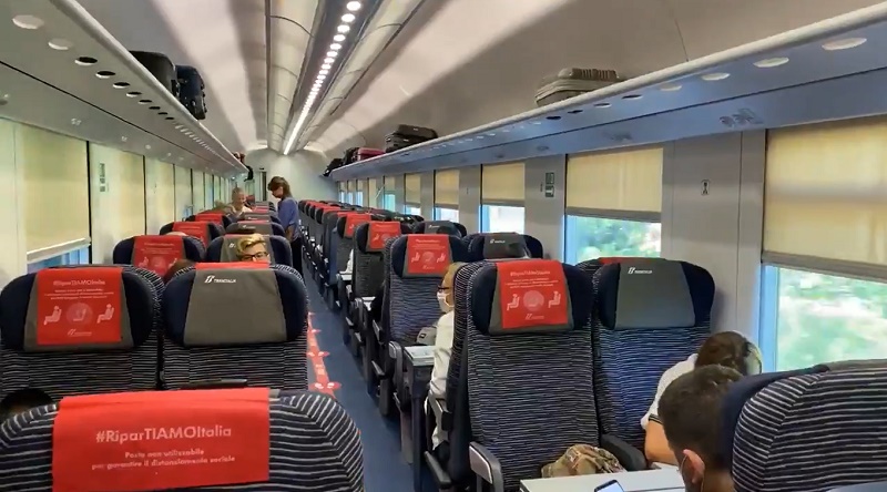 second class seats intercity train trenitalia