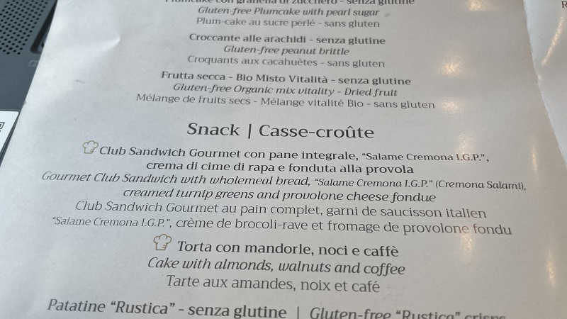 menu excerpt