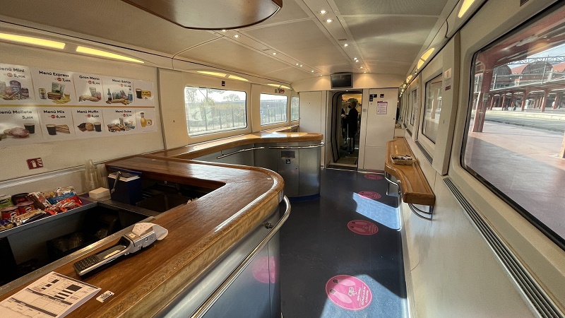 renfe high-speed train cafe-bar coach