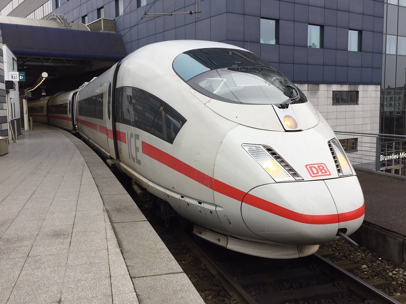 brussels south railway station ice high-speed train frankfurt