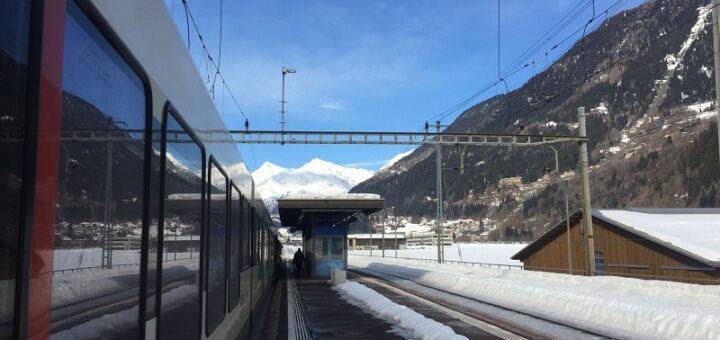 Göschenen station train zurich to milan