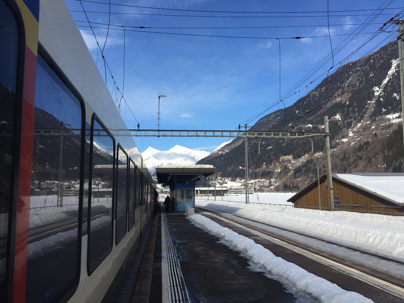 Göschenen station train zurich to milan
